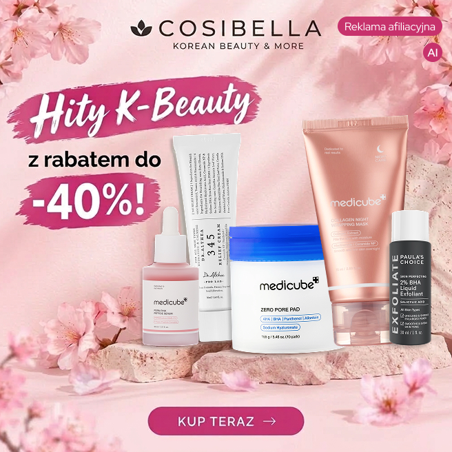 Hity K-Beauty z rabatem do -40%. Kup teraz – przejdź do promocji kosmetyków marki Cosibella.